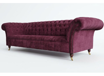 Canapé Chesterfield en design Textile Canapé 3 places rembourré neuf