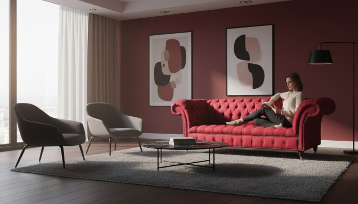 Chesterfield 3 places canapé design 3 canapés canapé tissu textile