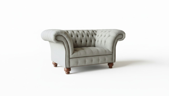 Chesterfield Fauteuil 1 Place Canapé Siège Rembourrage Tissu Mobilier Textile