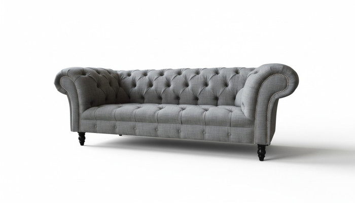Canapé Chesterfield 3 places Tissu d'ameublement Canapé en tissu canapés nouveau