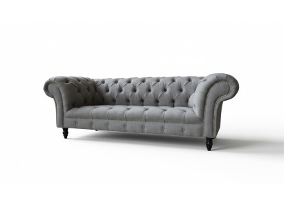 Canapé Chesterfield 3 places Tissu d'ameublement Canapé en tissu canapés nouveau