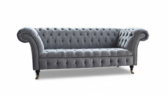 Chesterfield 3 places Canapé textile Tissu Canapés Canapés Tissus Canapé Rembourré