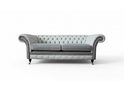 Canapé 3 places en cuir Meubles Canapés Tissu Gris Canapé Rembourré Trois Places nouveau