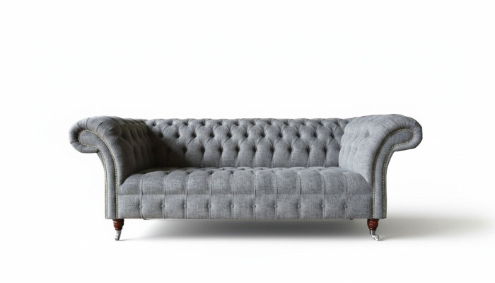 Canapé design gris Trois places Canapé de luxe Canapés Tissu de meubles