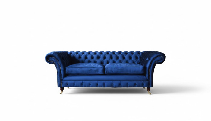 Chesterfield Canapés rembourrés Design Luxe Canapé 3 Places Textile Canapé