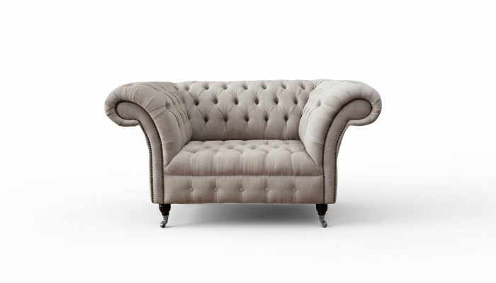 Chesterfield Fauteuil en tissu rembourré 1 place Canapés Design Canapés en tissu de luxe