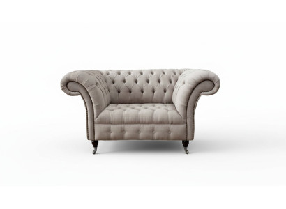 Chesterfield Fauteuil en tissu rembourré 1 place Canapés Design Canapés en tissu de luxe