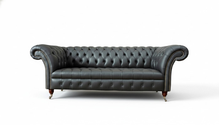 Chesterfield Design Luxus-Polstersofa Couch Sitz Leder neues Sofa neu.