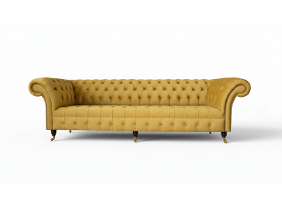 Chesterfield textile, mobilier rembourré en luxueux design de canapé, canapé 4 places neuf.