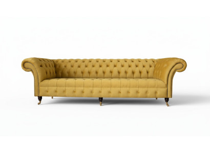 Chesterfield textile, mobilier rembourré en luxueux design de canapé, canapé 4 places neuf.