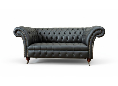 Canapé en cuir Chesterfield 2 places, revêtement de canapé, designer de canapés