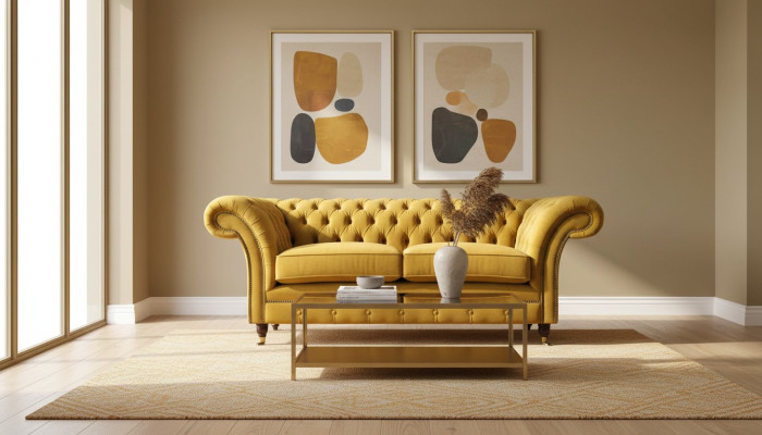 Canapé 2 places Canapé Rembourrage Tissu Chesterfield Canapés neufs