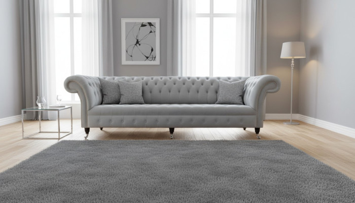 Canapé Chesterfield 4 places Canapés designer Canapé en tissu Tissu d'ameublement