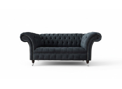 Canapé 2 places Design Chesterfield Siège Luxe Tissu Rembourrage neuf