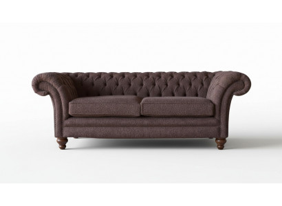 Grand canapé Chesterfield anglais de style classique R, 3 places, revêtement 230cm