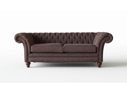 Grand canapé Chesterfield anglais de style classique R, 3 places, revêtement 230cm