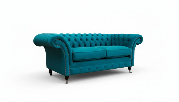 Chesterfield Canapé 2 Places Tissu d'ameublement Tissu Canapé Canapé neuf