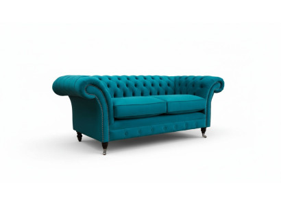 Chesterfield Canapé 2 Places Tissu d'ameublement Tissu Canapé Canapé neuf