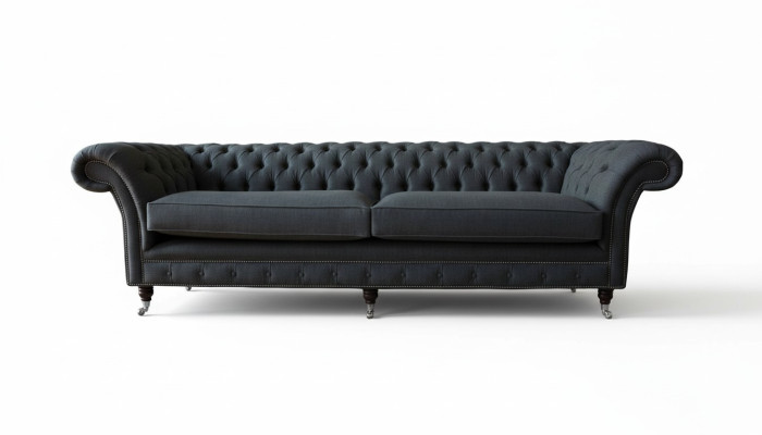 Canapé design 4 places Canapé en tissu classique Chesterfield