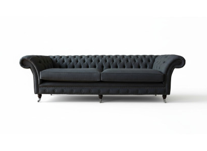 Canapé design 4 places Canapé en tissu classique Chesterfield
