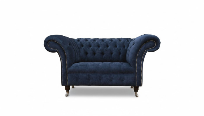Chesterfield Sofa 1,5 places Canapés designer Canapé Tissu Tapisserie Textile