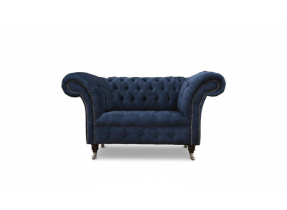 Chesterfield Sofa 1,5 places Canapés designer Canapé Tissu Tapisserie Textile