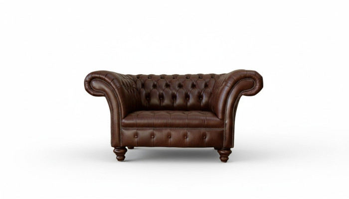 Canapé Chesterfield Salon Canapés Canapé Rembourrage Cuir Moderne 1,5 Places