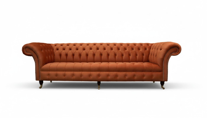British Chesterfield Upholstery Luxury Sofa Design Couch Classic Sofa 4 Seater  Traduction en français : Canapé de luxe Chesterfield en tissu, design classique, 4 places