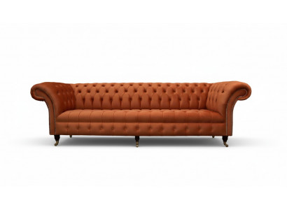 British Chesterfield Upholstery Luxury Sofa Design Couch Classic Sofa 4 Seater  Traduction en français : Canapé de luxe Chesterfield en tissu, design classique, 4 places