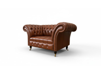 Canapé Chesterfield en tissu de design Fauteuil 1,5 places Canapé avec revêtement de salon