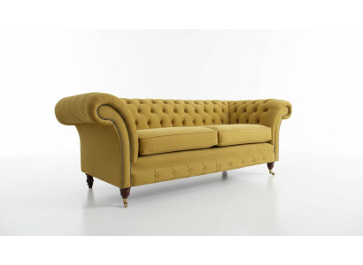 Chesterfield canapé de luxe trois places 3 places canapés tissu design canapé textile.
