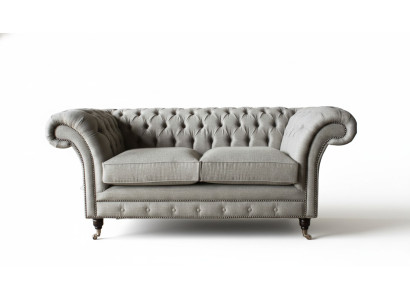 Canapé Chesterfield gris 2 places en bois Meubles Trois canapés 3 places neufs
