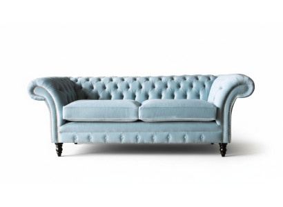 Chesterfield canapé 3 places en tissu moderne en tissu de style nouveau