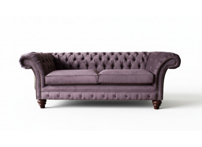 Canapé 3 places en tissu Chesterfield Violet pour salon