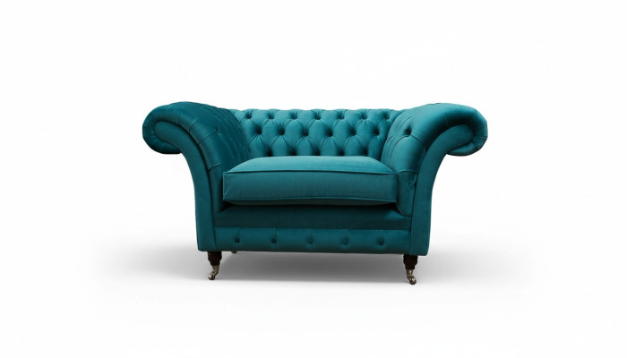 Chesterfield Design Fauteuil Canapé Tapisserie Tissu de Luxe Canapés 1 Place