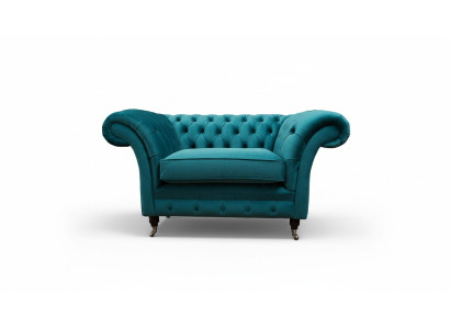 Chesterfield Design Fauteuil Canapé Tapisserie Tissu de Luxe Canapés 1 Place