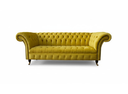 Chesterfield 3 places Tissu canapé Canapés Tissu canapé Style nouveau