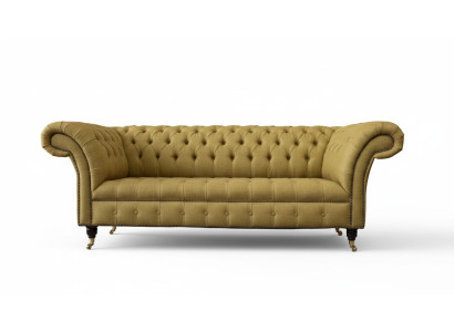 Chesterfield Trois places Canapé de luxe 3 places Conception de siège Canapé Mobilier Beige