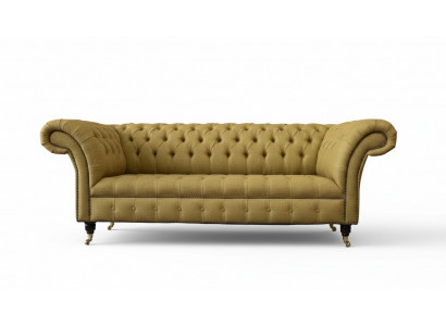 Chesterfield Trois places Canapé de luxe 3 places Conception de siège Canapé Mobilier Beige