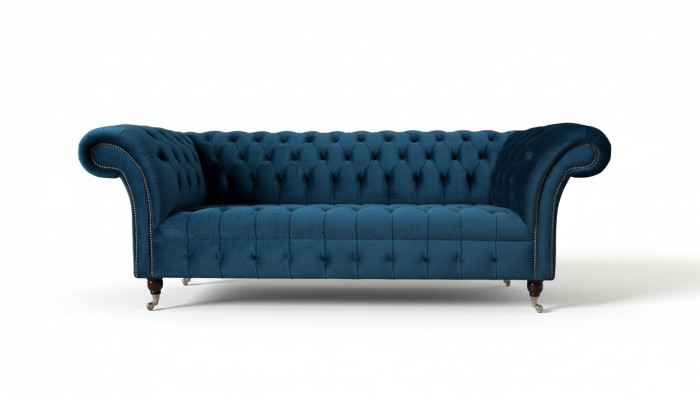 Canapé Chesterfield 3 places Tissu de luxe Design de canapé Rembourrage