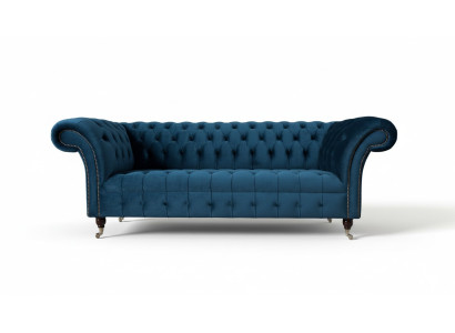Canapé Chesterfield 3 places Tissu de luxe Design de canapé Rembourrage