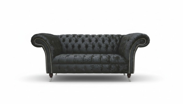 Mobilier de bureau Chesterfield en anglais Siège Canapé 2 places Canapé noir
