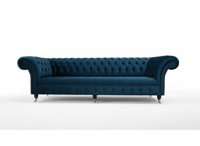 Canapé design Chesterfield Rembourrage Moderne Tissu Textile 4 places Convertible