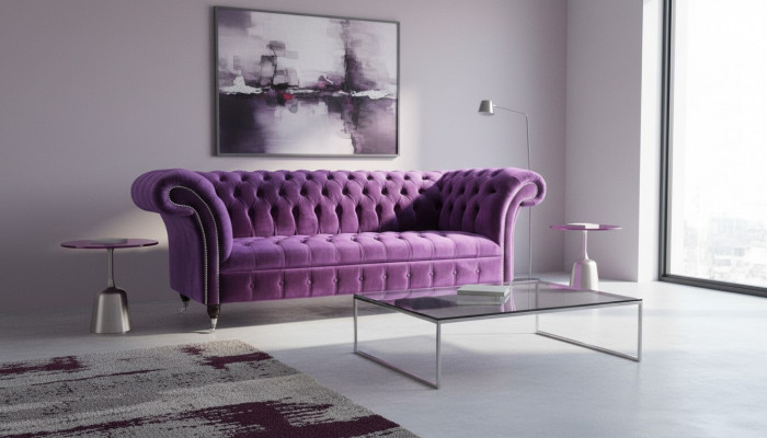 Chesterfield 3 Sieger Design Sofa Polsterung Sitzbezug Stoff Luxus Couches neu