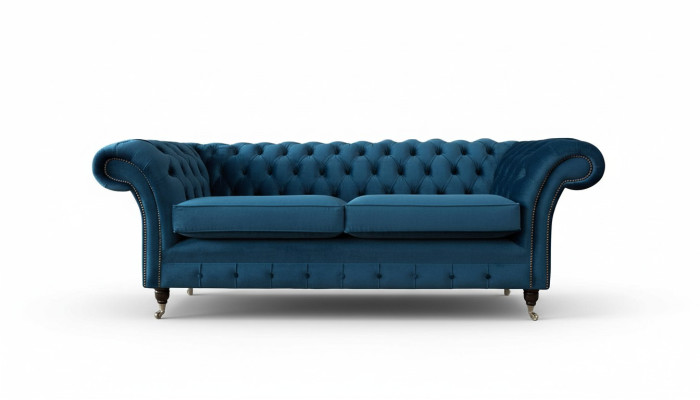 Canapé rembourré de luxe trois places, canapé coussin à assise pour le salon, nouveaux canapés