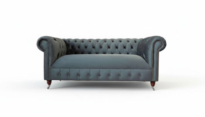 Canapé 3 places Chesterfield en tissu, design de meuble de luxe pour salon