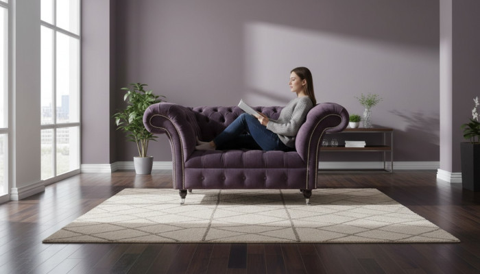 Fauteuil Chesterfield en velours Une place Fauteuil Luxe Canapés Salon neufs