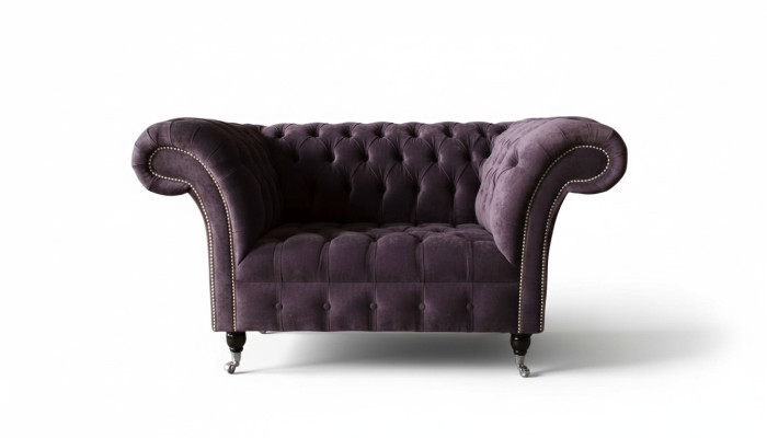 Fauteuil Chesterfield en velours Une place Fauteuil Luxe Canapés Salon neufs