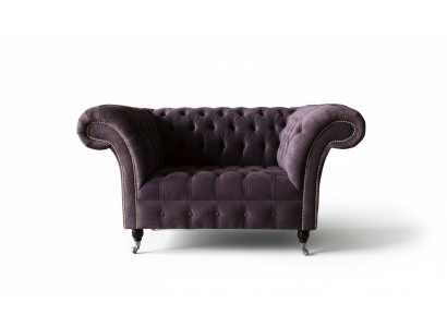 Fauteuil Chesterfield en velours Une place Fauteuil Luxe Canapés Salon neufs