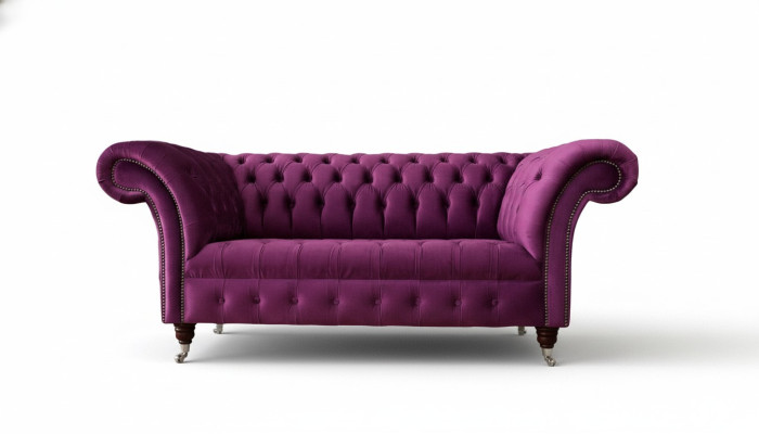 Chesterfield Mobilier de bureau Siège Canapé 2 places Violet